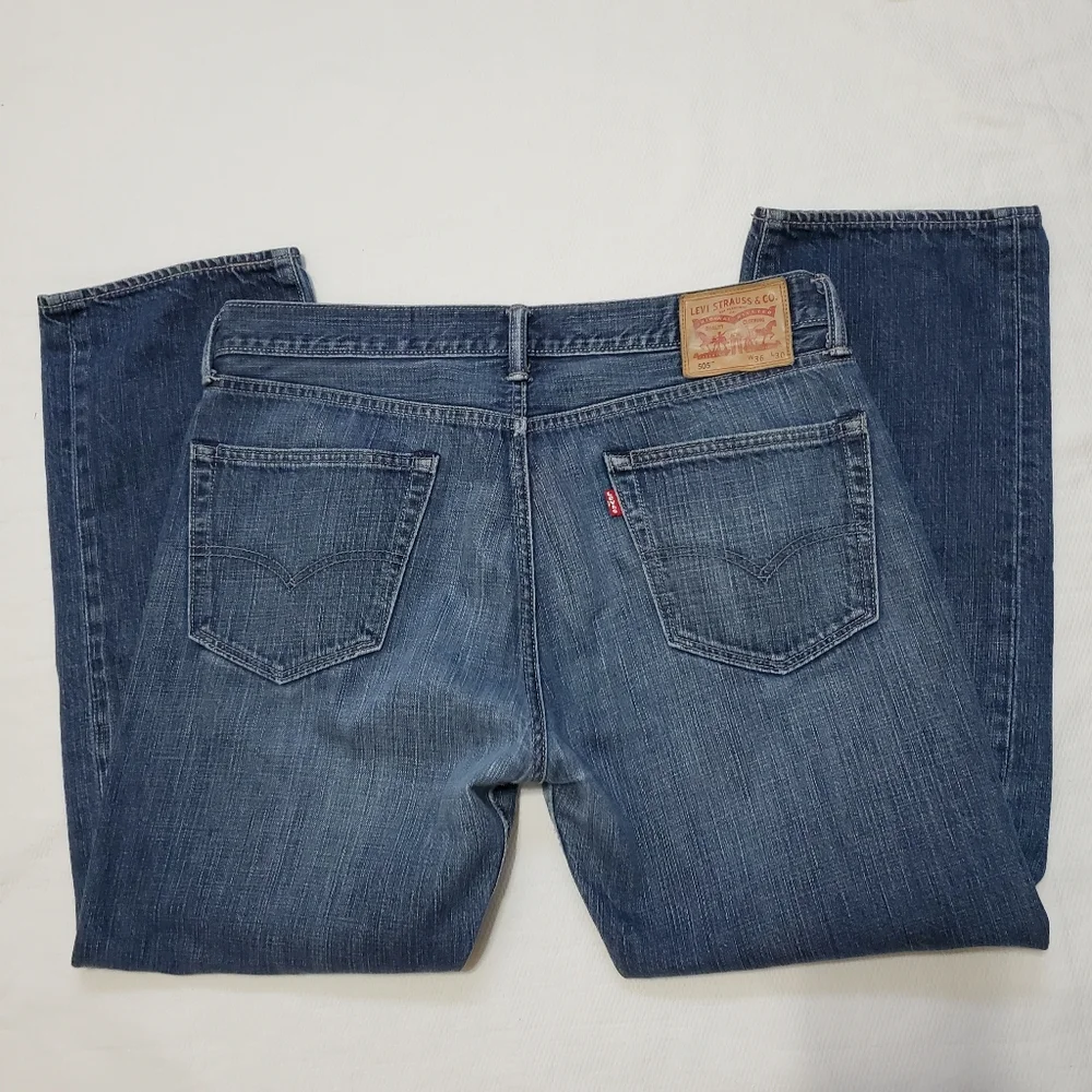 Levi's 505 Regular Fit Straight Leg Jeans 36 Waist